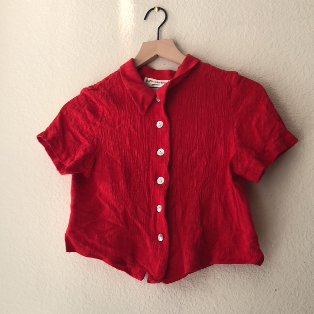 Super Cute Flowy Button Blouse